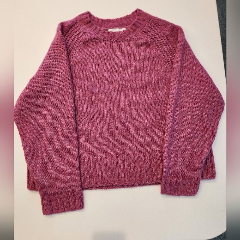 Wool CANADIAN DESIGNER Women's Crew Neck Sweater - Pink